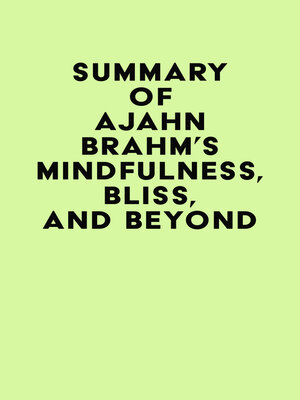 cover image of Summary of Ajahn Brahm's Mindfulness, Bliss, and Beyond